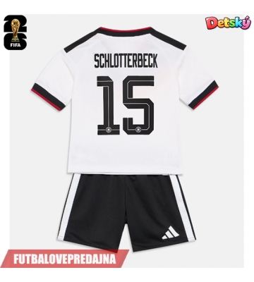 Lacne Dětský Futbalové dres Nemecko Nico Schlotterbeck #15 MS 2026 Krátky Rukáv - Domáci (+ trenírky)